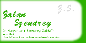 zalan szendrey business card